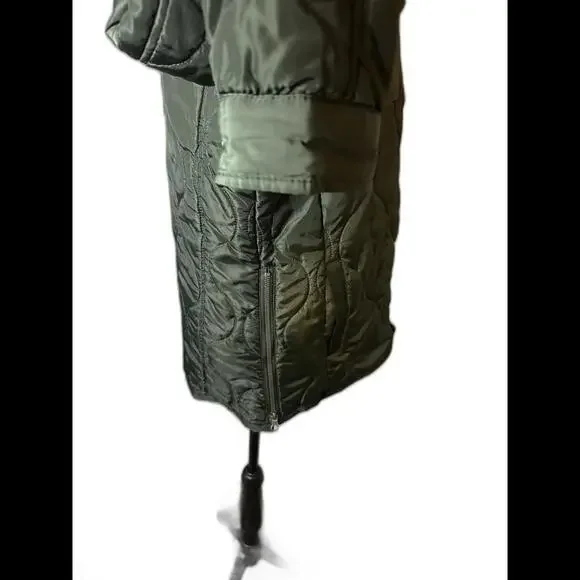 Members Only Puffer Jacket Army Green Size Small - Picture 4 of 6